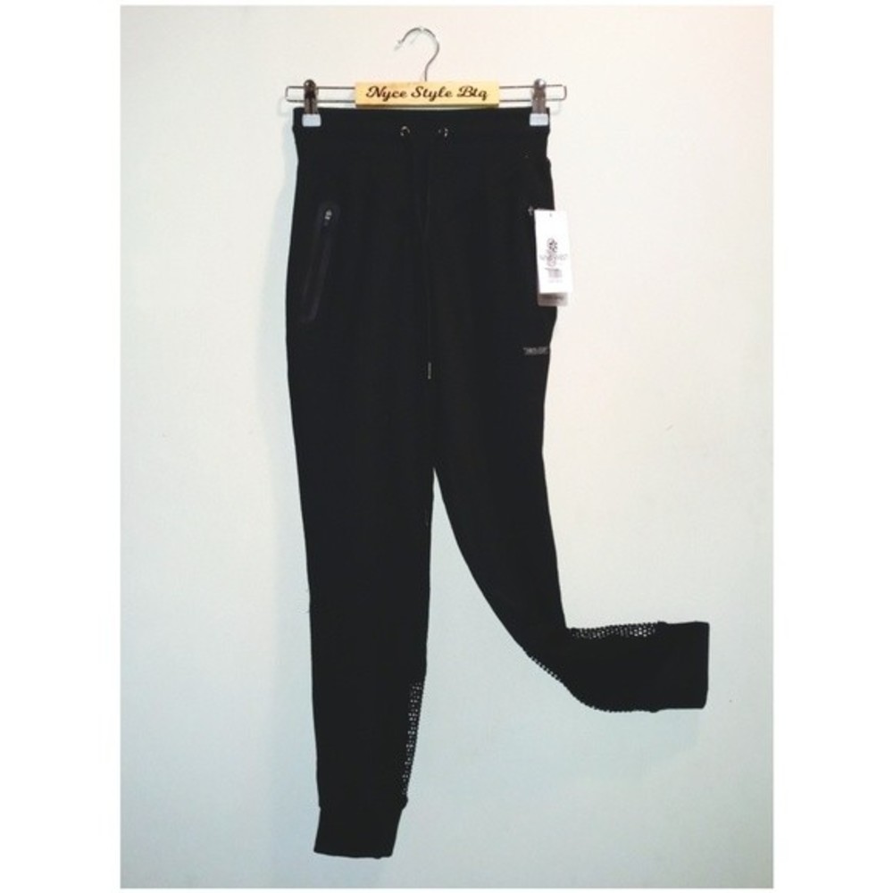 Nine West Active Wear French Terry Black Joggers NWT - Picture 2 of 9